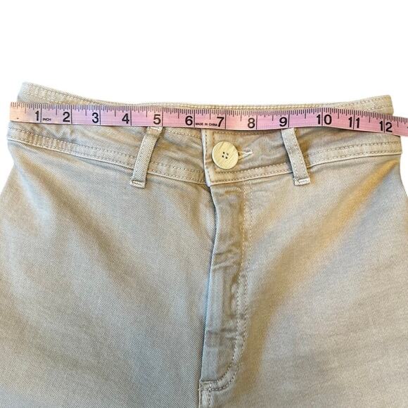 NWOT Zara Wide Leg Stretch Jeans Patch Pockets High Waist Wide Leg Frayed Hem 2 - Picture 5 of 7